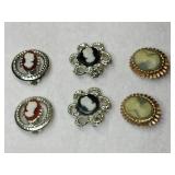 Cameo clip on earrings