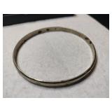 Silver bangle bracelet marked Mexico.    .450oz