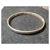 Silver bangle bracelet marked Mexico .595oz