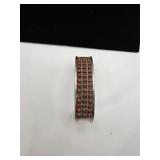 Rose Mary James Sterling & Coral Cuff Bracelet