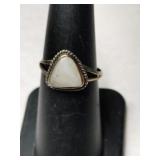 Silver native American mother of pearl Ring