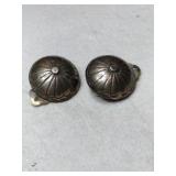 Silver clip earrings unmarked.   .275oz