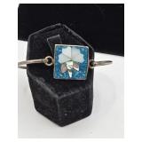 Silver and mixed stones Bracelet  Alpaca Mexico