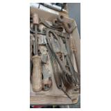 Antique hand tools, adjustable wrenches , draw