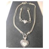 Silvertone Lia  Sophia " love dust " heart