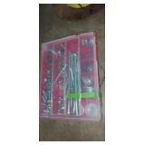 Bolt storage container with contents