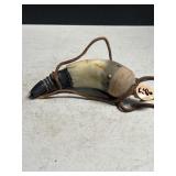 Handmade powder horn, 6"