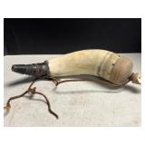 Handmade powder horn, 11"