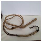 Hand braided cowhide bull whips