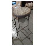 2 iron frame stools one need new top