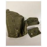 US military M-17 gas mask canvas carrier bag,