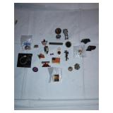 Lot of assorted souvenir tacs and pins.