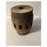 antique wooden wagon wheel hub.