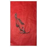 Fashionable silver chain with rainbow pink heart