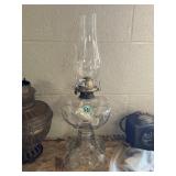 clear glass oil lamp with globe