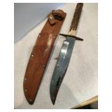 Solingen Germany original Bowie  knife w/ leather