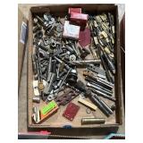 Various machinery hardware, drill bits, etc.