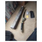 Musha Katana Very Nice Black And Gold Leather