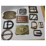 assorted belt buckles