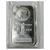 Morgan Dollar design  .999 fine silver 1 oz bar