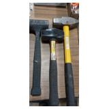 3lb mini sledge hammer , rubber mallot and hammer