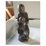 African Shona soapstone sculpture "Mother and