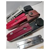 4 multi-purpose tools 3 in cases