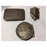 Vintage brass works buckles