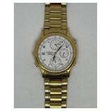 Gold plated Seiko 7T32-6A50 Alarm Chronograph