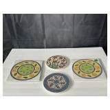 Painted ceramic trivets 6.5" & 8"