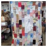 Handmade patch work quilt approx 70in x 48in some