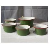 Czechoslovakian enamelware nesting bowls