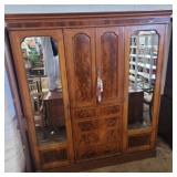 Traditional style wardrobe mahogany with satin