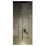 South bend fishing rod with reel , Abu Garcia rod