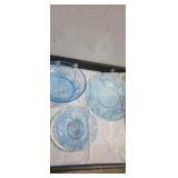 KIG Indonesia  Ice Blue Glass Salad Bowls amd