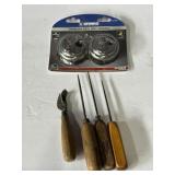 Vintage can opener, ice picks, and new Brinks