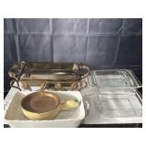 "La Bourguignonne" stoneware fondue pot, Pyrex