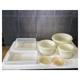 vintage Tupperware storage containers, largest