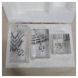 Two company crystal 3pc candle holder set