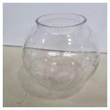 Princess house hertiage crystal rose bowl 7in