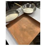 Smith & Hawken square copper tray, tagus chef