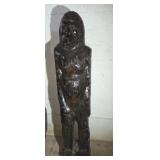 Wooden chainsaw carved sasquatch statue 75in H