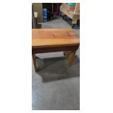 Small hand made wooden foot stool 22in x 12 x12