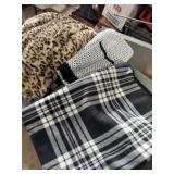 Three throw blankets