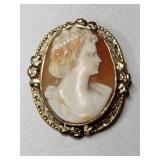 1-20 12K GF Cameo brooch .220oz