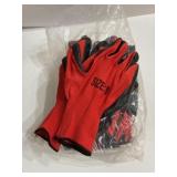 12 PRs nitrile coated gloves size large