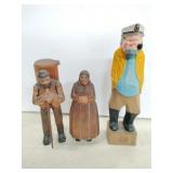 Wooden carved figurines