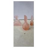 Empty pink perfume viles 4 to 5in