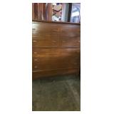 R Way MCM highboy walnut 7 drawer dresser