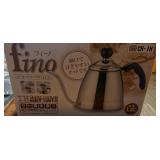 New in box 1.2 liter stainless steel tea pot